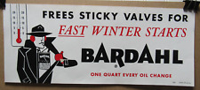 Vintage BARDAHL OIL THE DETECTIVE Character FAST WINTER STARTS Window-Wall Sign picture