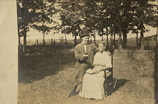 RPPC Postcard Couple Posing Token Affection People Portrait Real Photo Vintage picture
