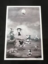 Chinese Spy Balloon UFO Betty Boop  Cartoon Characters signed by artist Frank picture
