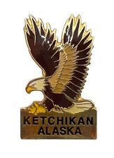 Vintage Ketchikan Alaska Bald Eagle Lapel Hat Pin  Souvenir Travel ACE picture