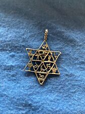 Vintage Star of David 12 tribes of Israel Sterling Silver Pendant picture