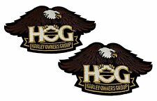 Lot of 2 Harley Owners Group HOG Embroidered Patch Quality Eagle Davidson 4 7/8” picture