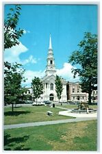 1960 Old First Congregational Church Square Keene New Hampshire Vintage Postcard picture