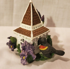 1997 Hamilton Collection Red Wing Blackbirds Bower Bird House in Bloom Figurine picture