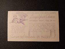 1951 Advertising Post Card: Zeta Lambda Leap Year Dance Philadelphia PA picture