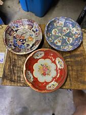 Lot Of 3 Vintage 1971 Dahar Decorated Metalware Bowls picture