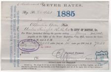 1886 WATER METER RATES CITY OF BOSTON UNION FREIGHT RAILROAD CUBIC FEET picture
