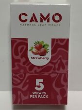 CAMO Self-Rolling Natural Leaf Wraps 125mm wraps - STRAWBERRY Flavor (Full Box) picture