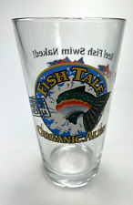 Fish Tale Organic Ales Cascadia Bar Pub Glass 16 oz Reel Fish Swim Naked Cup C93 picture