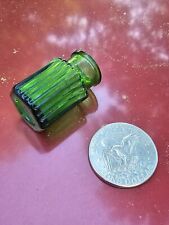 Pretty Emerald Green Old Miniature Poison Bottle☆ Tiny Antique Poison Bottle picture
