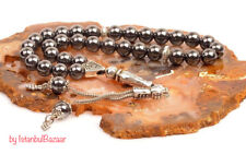 REAL Hematite Stone Islamic Prayer 33 beads Tasbih Misbaha Rosary Tasbeeh 8mm picture