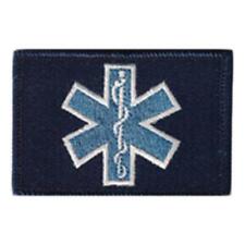 VELCRO® BRAND Fastener Morale HOOK PATCH EMS Response EMT Star Of Life BLUE 3x2