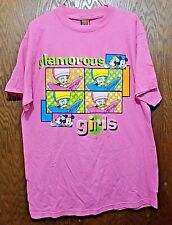Vintage MICKEY UNLIMITED Daisy Duck Glamourous Girls Pink T-Shirt Size Lg - EUC  picture