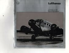 LUFTHANSA JUNKERS JU-52 BERLIN-TEMPELHOF PROMO BOOKLET 1990 (j1000 picture