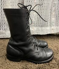 US Army Black Combat Boots Wingfoot BF Goodrich Soles Korean War Men Size 8.5 picture