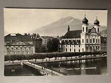 Vintage Luzern Switzerland Theater Postcard Unposted Jesuitenkirche Europe Vtg picture