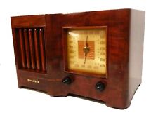 Vintage 1939 Firestone S-7403-5 AM Radio, Ingraham Cabinet, Updated and Working picture