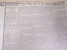 1949 DECEMBER 27 NEW YORK TIMES - NEW EINSTEIN THEORY KEY - NT 3639 picture