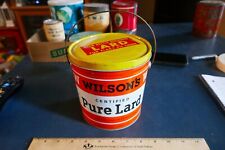 Vintage Empty 4 lb Size Lard Tin Can Wilson's Nice Lot 24-14-PP-CH picture