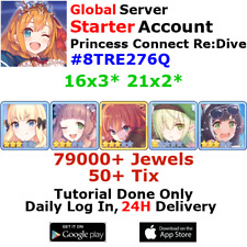 [EN] Priconne Princess Connect Re:Dive 16x3* Starter Account 50+Tix 79000+Jewe picture