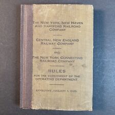 Rules Of The Operating Department New York New Haven Hartford Railroad Co. 1925 picture