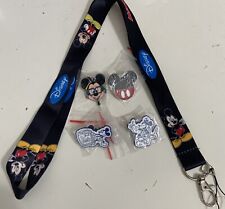 Disney MICKEY Mouse Only Pins lot of 4 w/ MiCKEY Lanyard picture