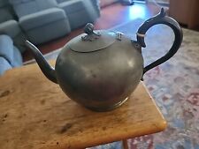 Shaw And Fisher Sheffield Antique Pewter Teapot 7 1/4 Inches Tall  picture
