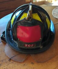 Vintage Cairns Brothers  Fire Helmet Lid FJC Leather Badge Nice picture