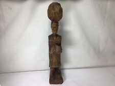 NN39 Vintage Antique African Wooden Statue Well-Preserved For Decoration picture