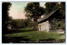 c1910's Indian Council House Grounds Letchworth Park NY RPPC Photo Postcard picture