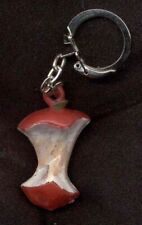 Retro APPLE CORE KEYCHAIN Vintage Food Fruit Charm Funky Novelty Jewelry-HUGE picture