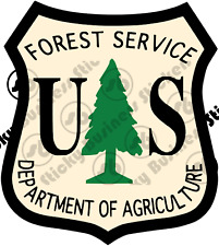 US Forest Service USDA Patch Sticker National Park Service 3 Tan Inch Vinyl  picture