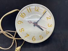 General Electric Yellow Wall Clock Model 2119 Works picture
