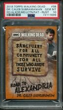2018 TOPPS WALKING DEAD PATCHES RUST #SB DR. CALEB 70/99 POP 1 PSA 10  picture