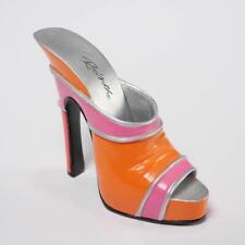 Just the Right Shoe by Raine JTRS Wet Orange Pink Stiletto Peek A Boo Miniature picture