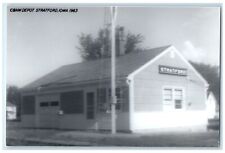 1963 C&NW Depot Stratford Iowa Railroad Train Depot Station RPPC Photo Postcard picture