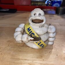 Michelin Tires Mechanical Bank CAST IRON Goodyear BF Goodrich Collector Patina picture