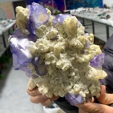 2.95LB Natural purple Fluorite Quartz Crystal Mineral specimen picture