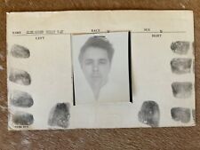 Vintage Criminal Authentic Police Record Arrested Handwritten, 1960’s, South USA picture