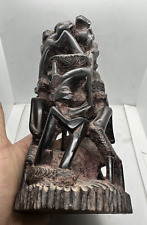 Antique African Trible Art Sculpture Ebony Family Tree Makonde Tanzania picture