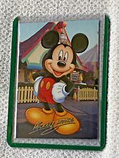 2001 Walt Disney World Signature Series I Card EX+ Mickey Mouse #1 Gold Parallel picture