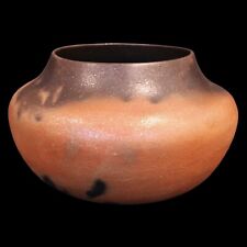 Taos Pueblo Micaceous Clay Pot with Fire Clouds by Angie Yazzie, 5