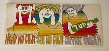 Funky Retro 1970 Seven Up 7UP Soda Hear No See Drink Uncola Ad Color Postcard picture