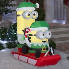 Gemmy Christmas Minion Inflatable Minions on Sled Scene - Minion Inflatable picture