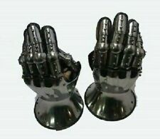 SCA LARP Medieval Knight Gauntlets Functional Armor Gloves Leather Steel picture
