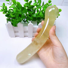 18cm Large Size Natural Citrine Crystal Yoni Massage Stick Reiki Gemstone Gift picture
