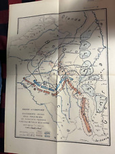 1920’S Map WWI Deployment of Forces 1914 German Advance to Battle of Marne C7D11 picture