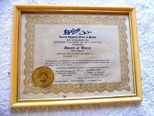 VINTAGE FRAMED CERTIFICATE ANCIENT EGYPTIAN ORDER OF SCIOTS RICHMOND CA SEA L 80 picture