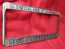 Vintage 🚉Los Angeles Times📰 License Plate Metal Frame very RARE picture