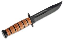 KaBar #1217 USMC - Fighting Knife- Leather Sheath-Straight Edge- Freeshipping picture